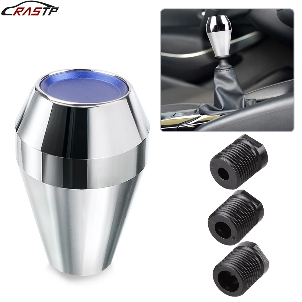 

RASTP-Free Shipping Universal Aluminium Alloy Silver Gear Shift Knob Diamond Shape Manual Shifter Dandle Car Accessories SFN119