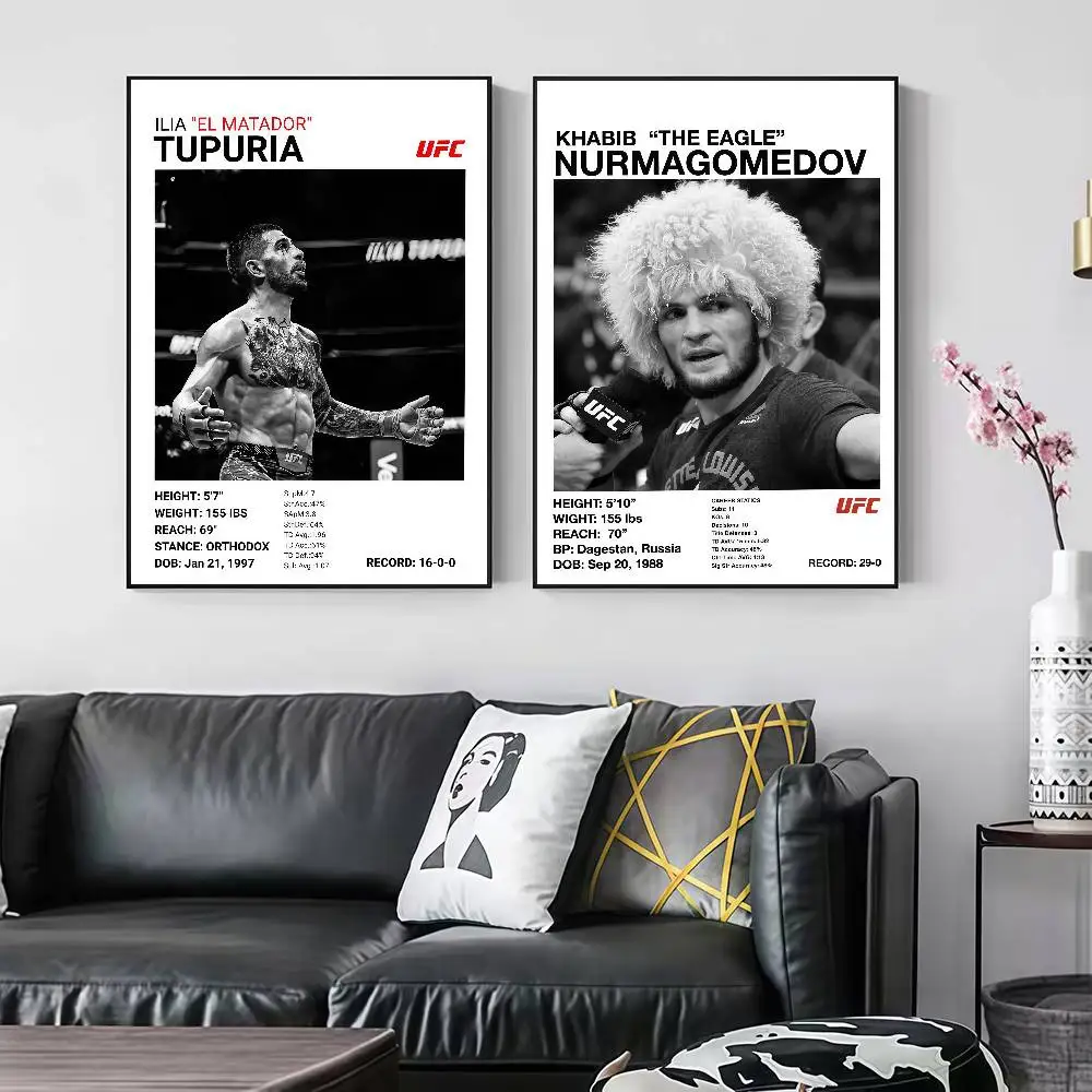 Фото Самоклеящиеся плакаты-наклейки Fighter Legend Boxer Champion подходят для безрамного декора стен в комнате. №2