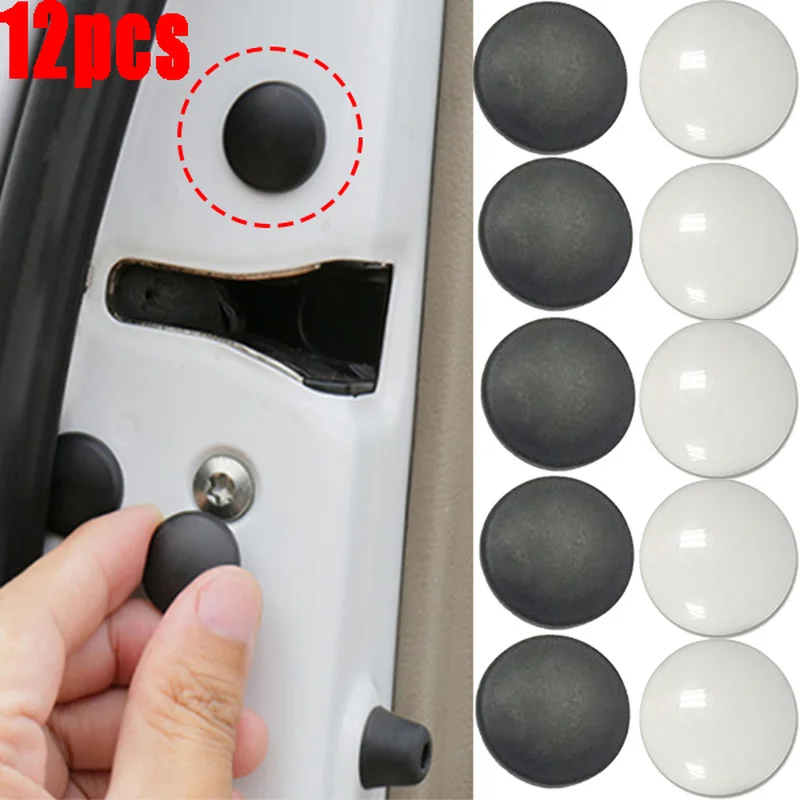 

12Pcs Car Door Lock Screw Protector Cover Cap for Screw Anti-rust Waterproof Gasket Cap Nuts Cover Car Accessories Universal