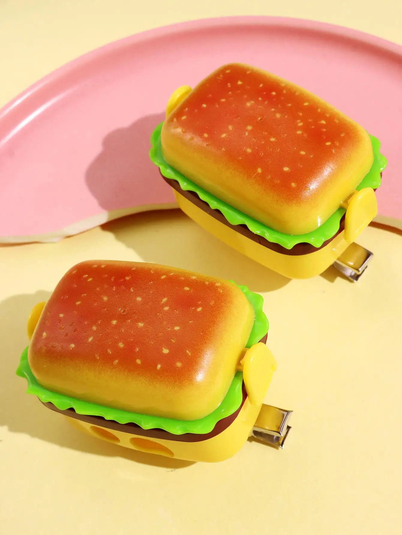 Оригинальность Harajuku милая заколка для волос в виде гамбургера Y2K заточка ножей