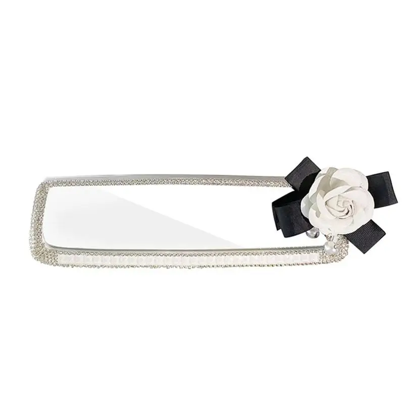 

ABS Bling Rear View Mirror Universal Camellia Car Interior Rear View Mirror Automotive Interior Mirrors For Makeup Mirrors