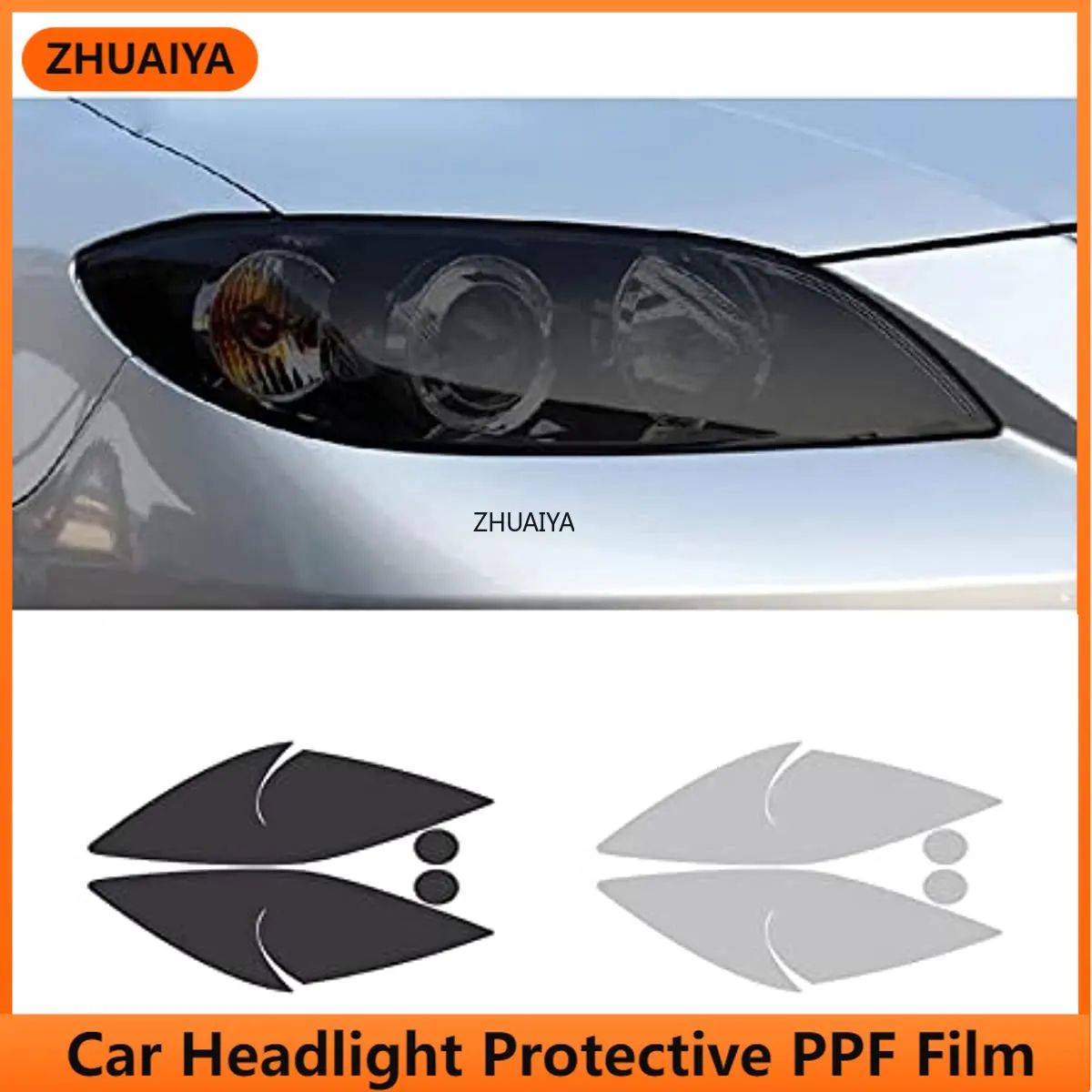 

Защитная пленка для автомобильных фар, для Mazda 3 2008-2012, 2 шт., защитная пленка для автомобильных фар, прозрачная PPF