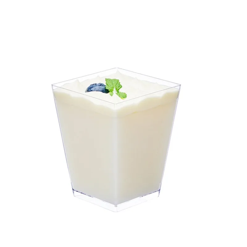 

Disposable Plastic Mousse Cup Ladder Shaped Cup Pudding Cup Dessert Cake Cup Appetizer Jelly Yogurt Mousse Dessert Baking Cup