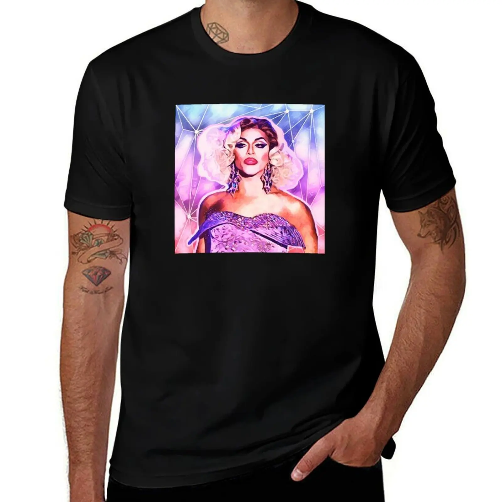 Фото Футболка Shangela Purple Glamor, базовая модель, однотонная, на все сезоны. №1