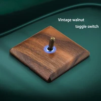 86 type wall light 1 4 gang 2 way toggle switch retro walnut solid wood panel switch 10a 220v