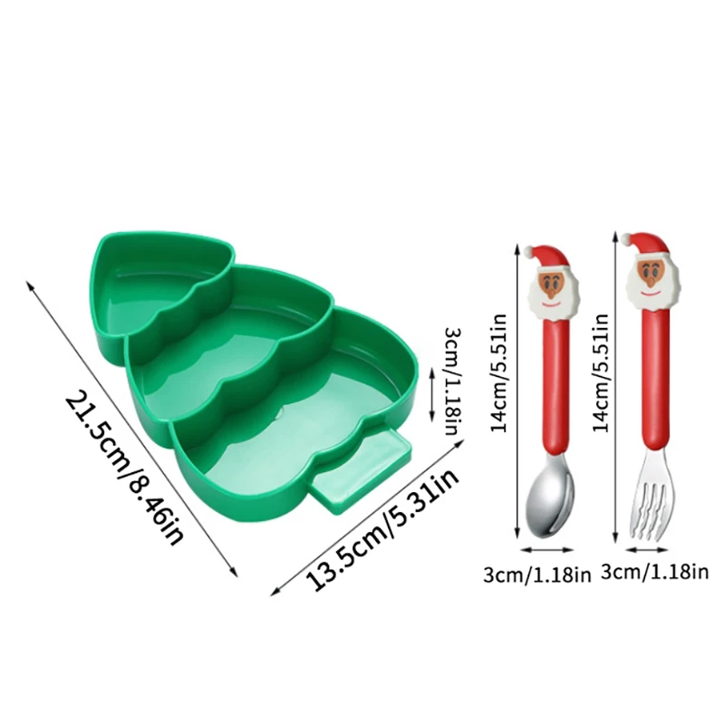 Пластиковая рождественская елка в форме конфет тарелка для сортировки еды
