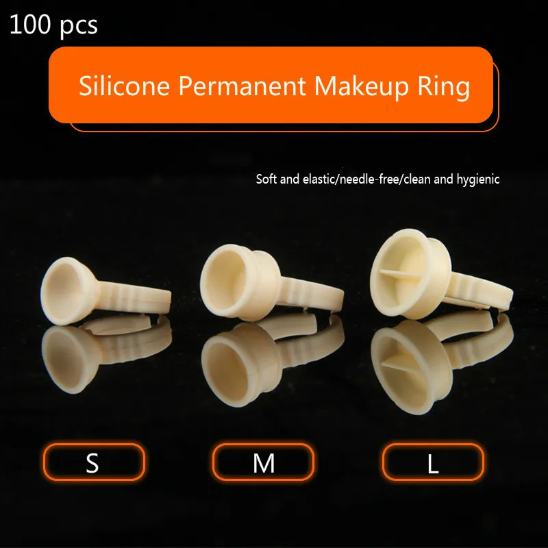 

Medium Size Silicone Tattoo Ink Ring Cup Divider Tattoo Pigment Ink Storage Cups for Eyebrow Lip Permanent Makeup Beauty Tools