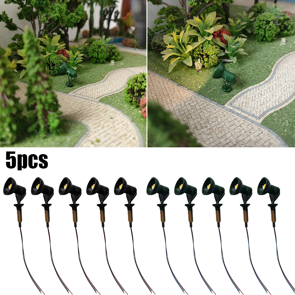 Прожекторы 5 шт. аксессуары черная/зеленая модель с полюсом декоративные фасады