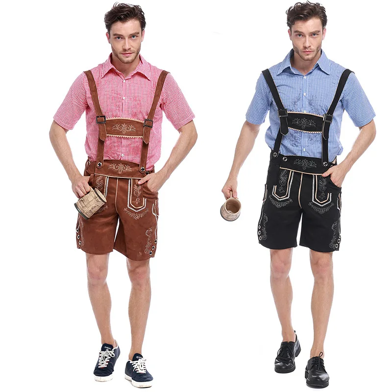 Взрослый мужской костюм на Октоберфест Lederhosen баварский Немецкий фестиваль пиво