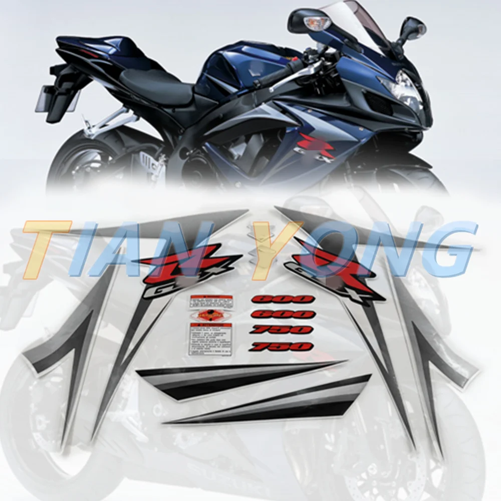 Аксессуары для мотоциклов обтекатель полный комплект наклейка защита украшения наклейки для Suzuki GSXR600 GSXR750 gsxr 600 750 2006 K6