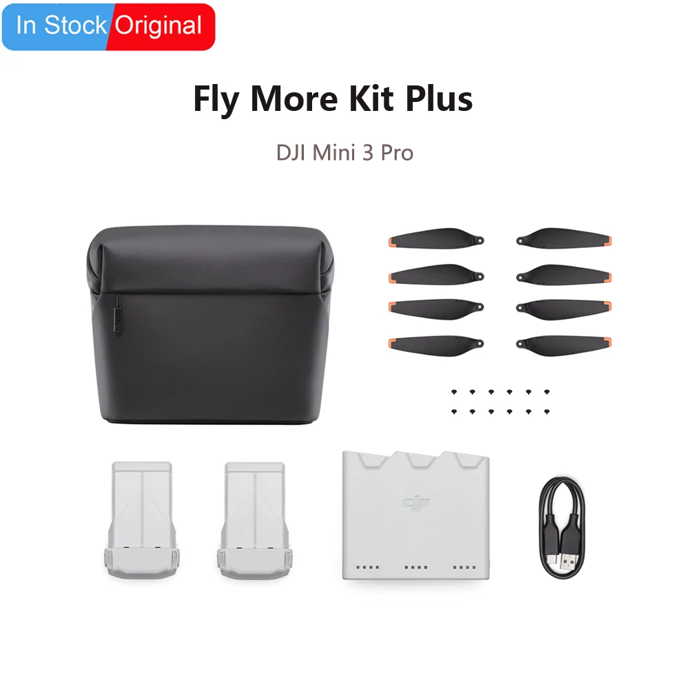 

DJI Mini 3 Pro Fly More Kit Plus 47-min MaxFlight Time Intelligent Flight Battery/Two-Way Charging Hub and more Accessories