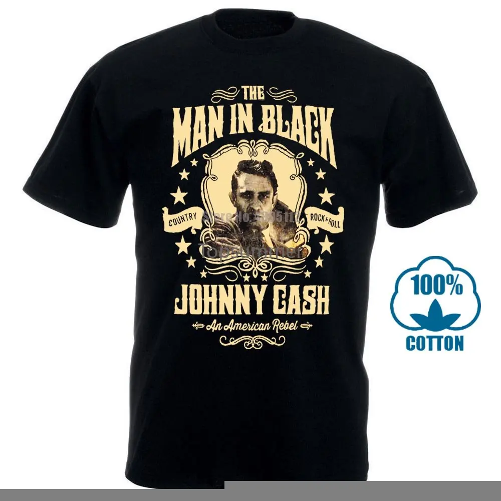 

Johnny Cash The Man In Black T Shirt Short Sleeve T Shirt Cotton T Shirts Top Tee Harajuku Funny Men Tee Shirts