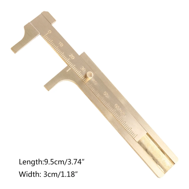 Штангенциркуль 0-80 мм латунная линейка с одной шкалой для измерения ювелирных