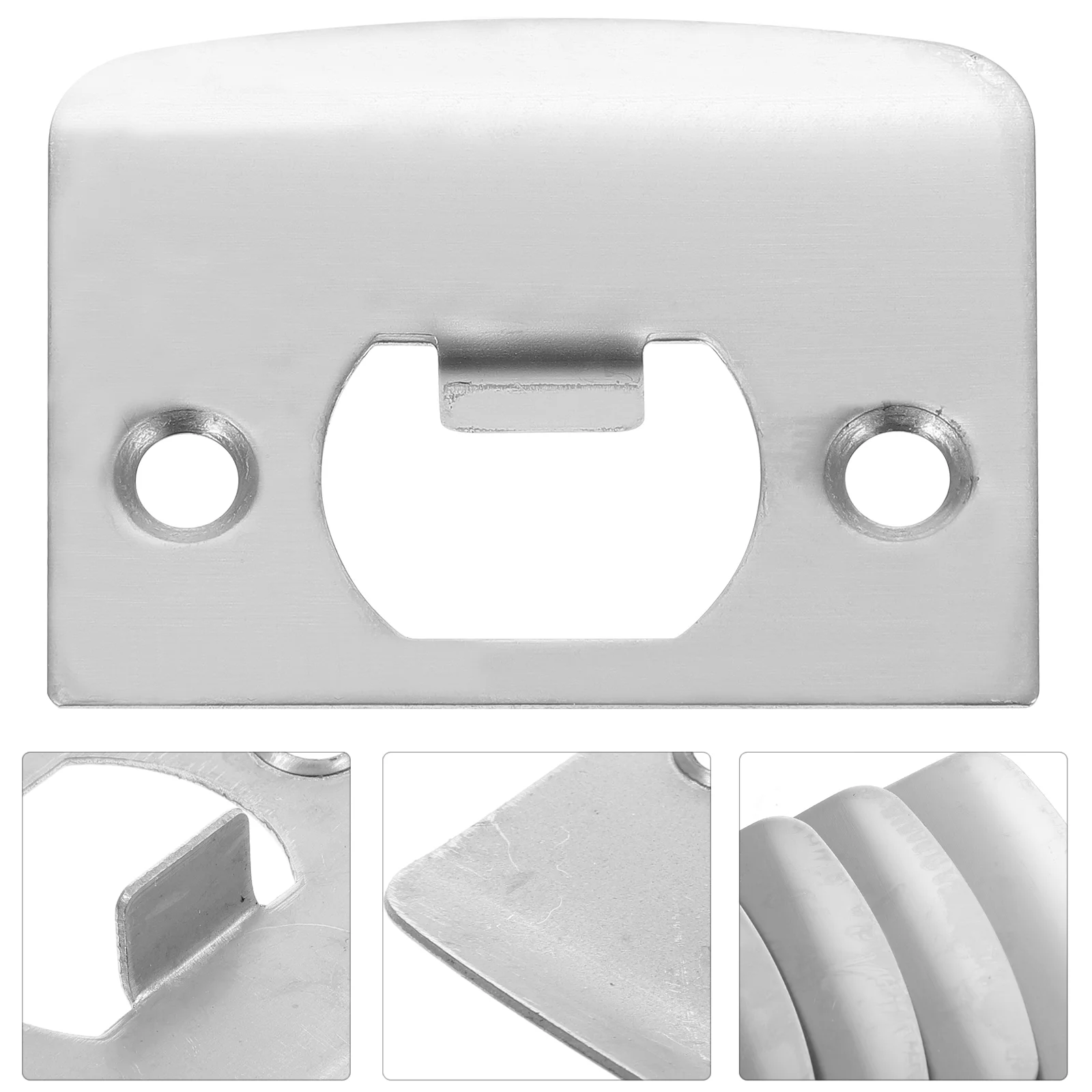 

Door Cover Stainless Steel Repair Kit Garage Reinforcement Deadbolt Plate Front Knob Hole Filler