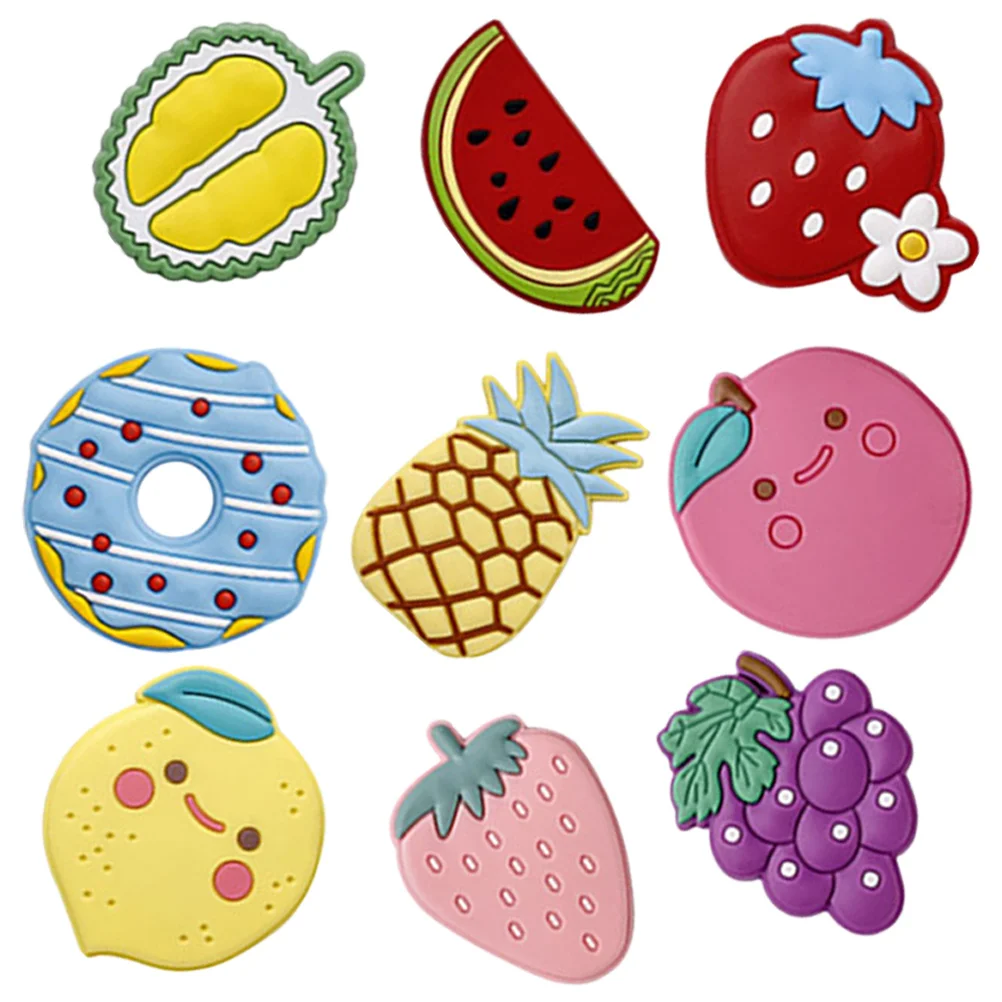 

9 Pcs Fruit Fridge Magnet Refrigerator Magnets Decoration Magnetic White Board Office Locker Home Compact