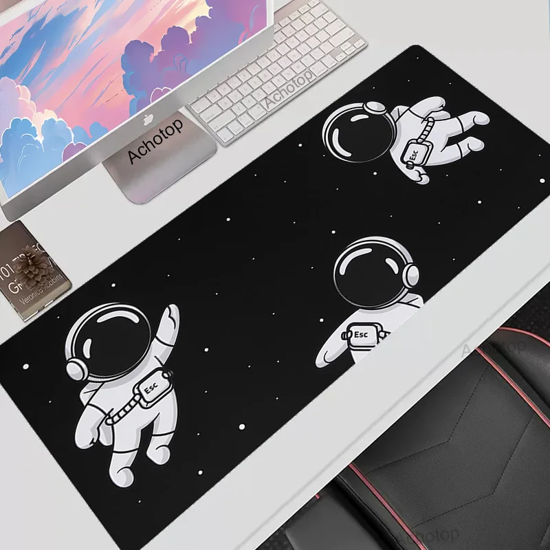 

Deskmat Space Astronauta Mouse Pad Company Personalized 90x40 Mat Xxl Large Mousepad Black Anime Mouse Mats Art Table Office Mat