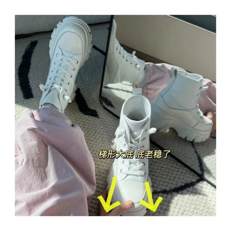 BKQU женская обувь 2022 осень увеличенная Водонепроницаемая платформа ремешок