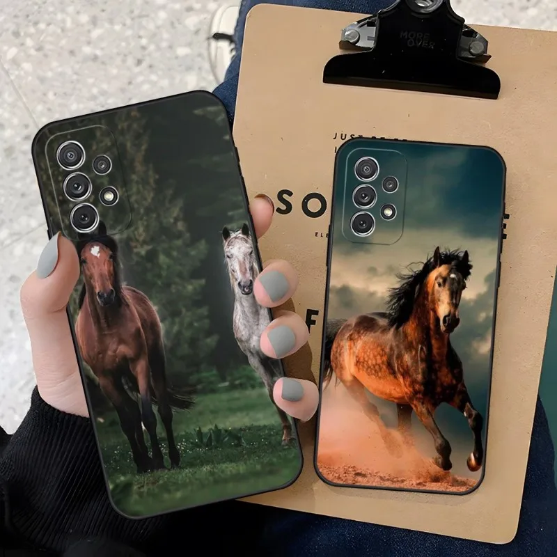 

Чехол для телефона Running Horse для Samsung A23 A52 A53 A51 A13 A12 A50 A33 A22 A31 A40 A03S A32 A21 A81 A73, силиконовый чехол