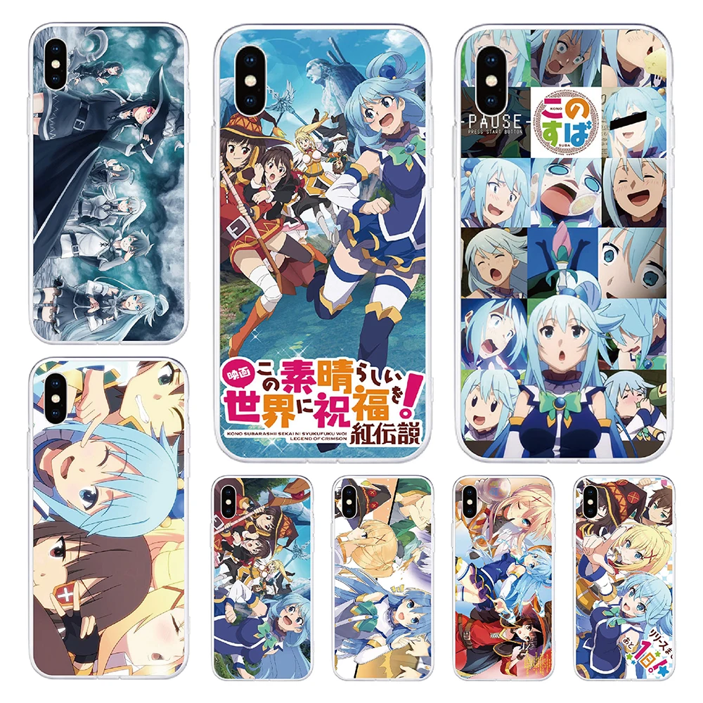 

2022 для Honor 10X 10 9 Lite X10 Max 5G Note 10 View 10 9i V9 Play Мягкий ТПУ Kono Subarashii Sekai чехол для телефона силиконовый чехол