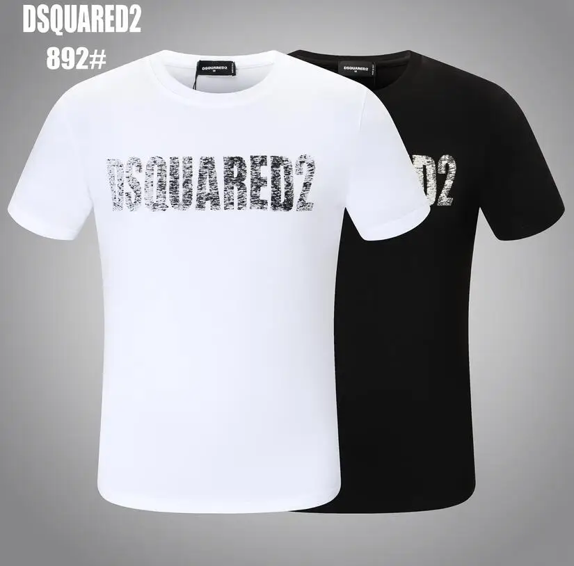 

Лидер продаж, новинка, летняя уличная футболка Dsquared2 для мужчин и женщин в стиле хип-хоп с круглым вырезом и короткими рукавами, хлопковая Фу...