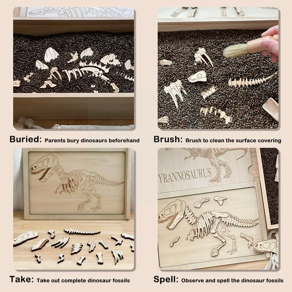 

Dinosaur Archaeological Excavation Toy Manual 3d Boy Model Dig Puzzle Gift Work Diy Skeleton Children Treasure R7w0