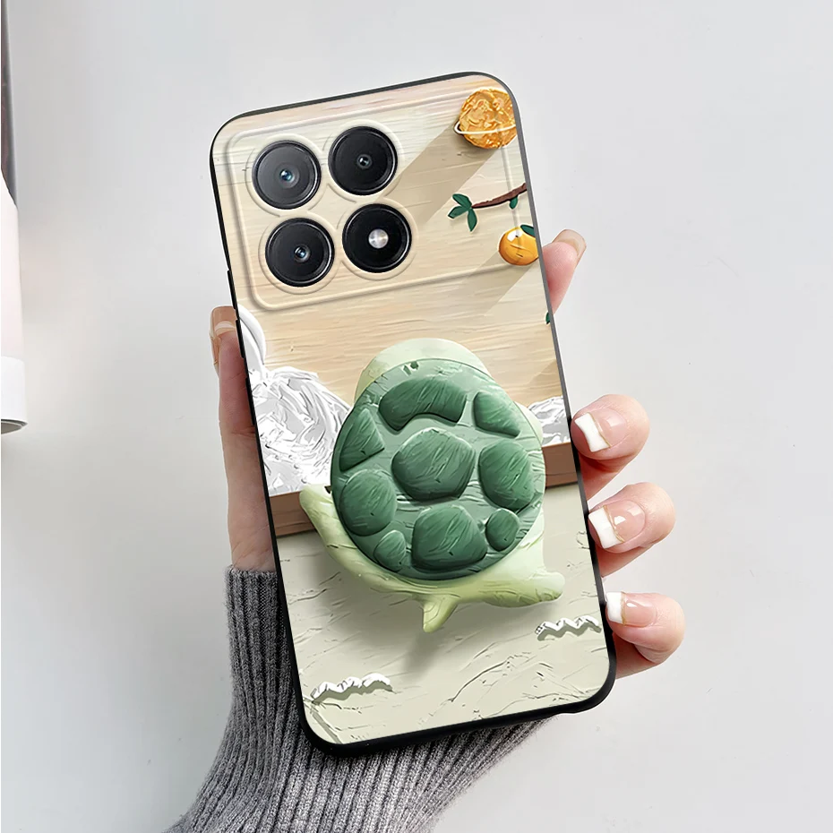 Чехол для Xiaomi Poco X6 Pro стильный силиконовый бампер с рисунком противоударные чехлы