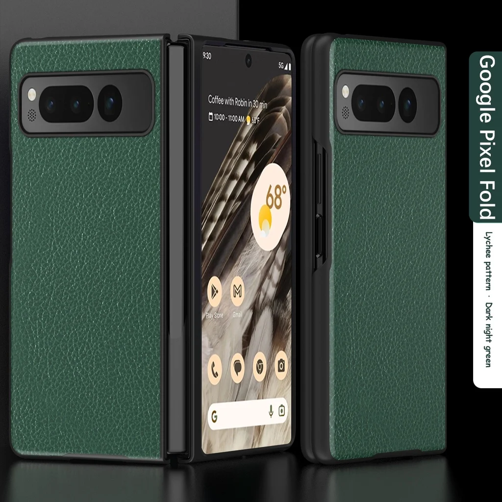 

Luxury Lychee Pattern Leather Case For Google Pixiel Fold Anti-Knock Protective Cover For Google Pixiel Fold