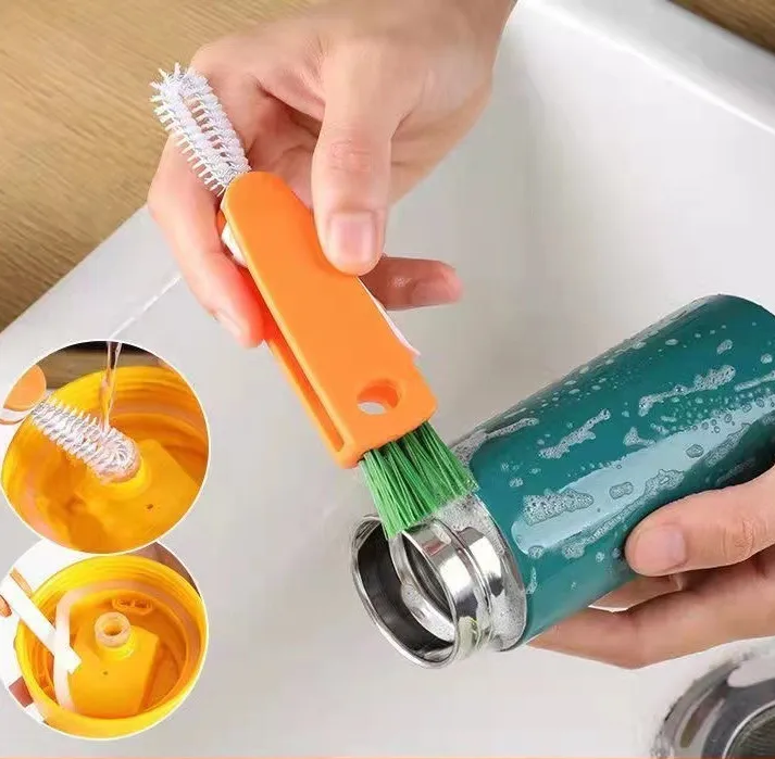 

Household Tool Cup Lid Gadget Groove Cleaning Brush Multifunctional Cup Cleaning Brush Heat Preservation Lid Bottle Brush Gadget