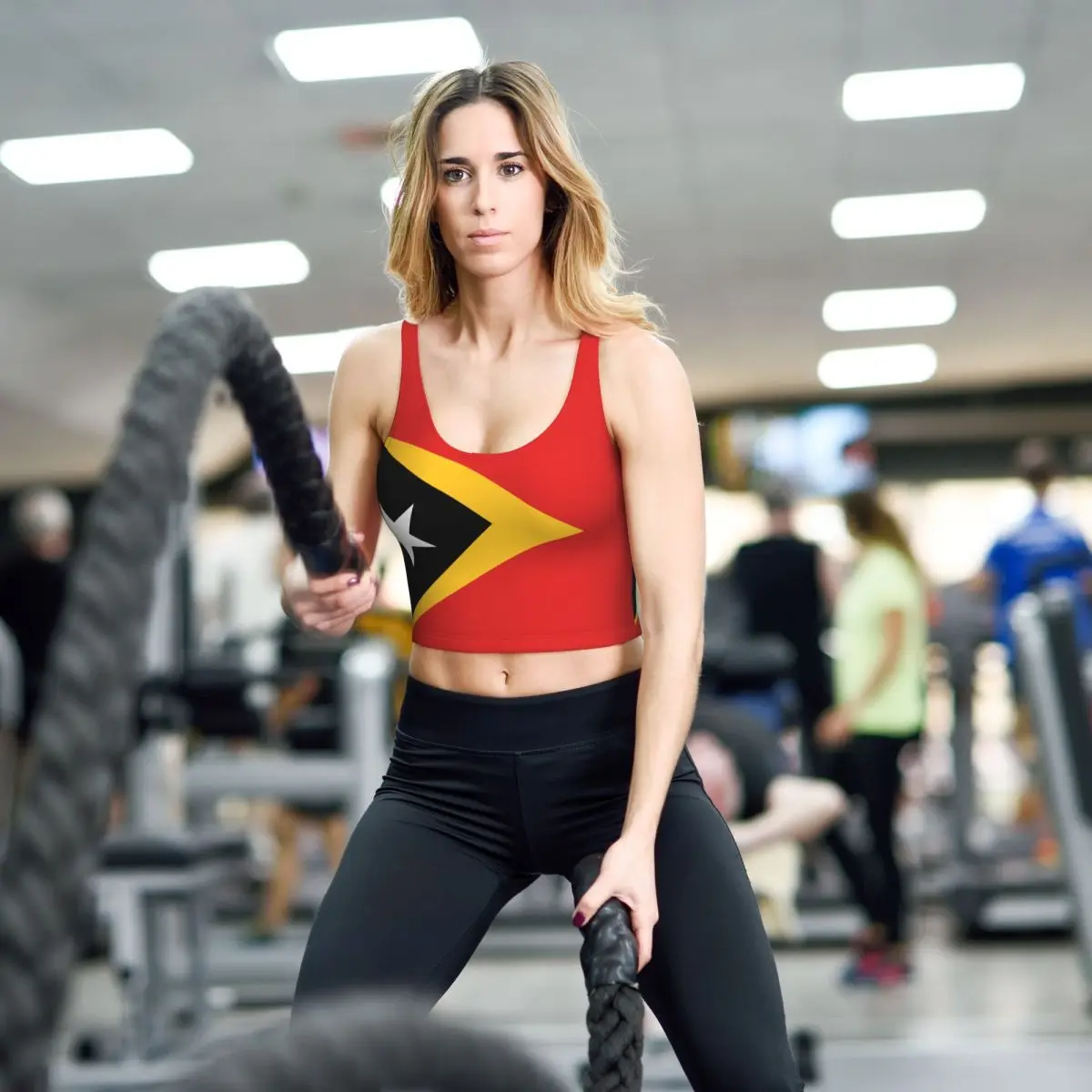 Спортивный бюстгальтер для женщин одежда бега йоги жилет Timor-Leste фитнеса с флагом