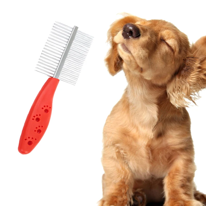 

Two-Sided Dog Cat Flea Comb Pet Hair Removal Brush Grooming Tool Stainless Steel Thick And Fine Needle Hair Remover For Cat Chat