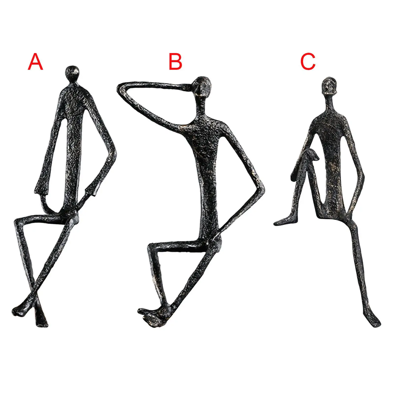 

Abstract Human Figurine Metal Statue Sculpture Art for Desktop Home Decor