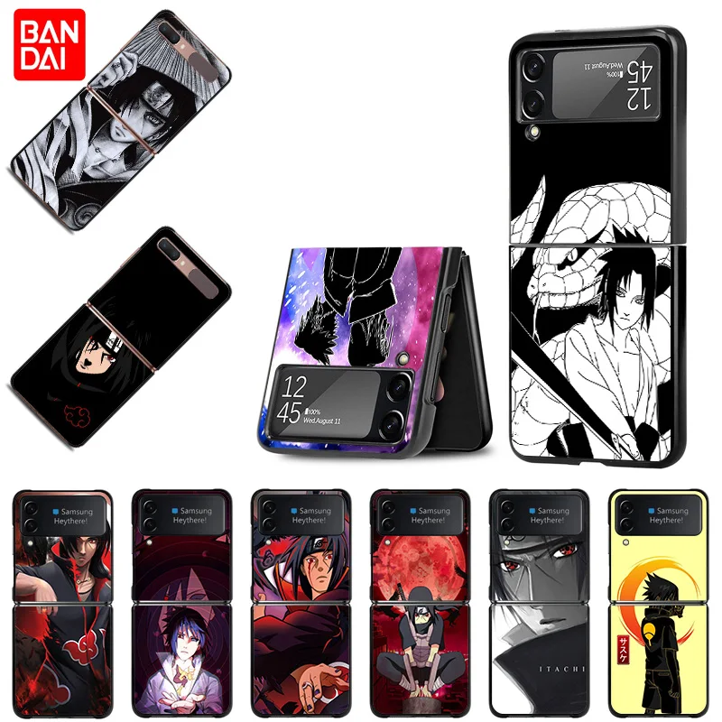 

Высококачественный чехол для телефона Samsung Z Flip 3 5G Galaxy Flip3 Uchiha Sasuke Naruto с мультяшным рисунком, жесткий защитный чехол Capinhas