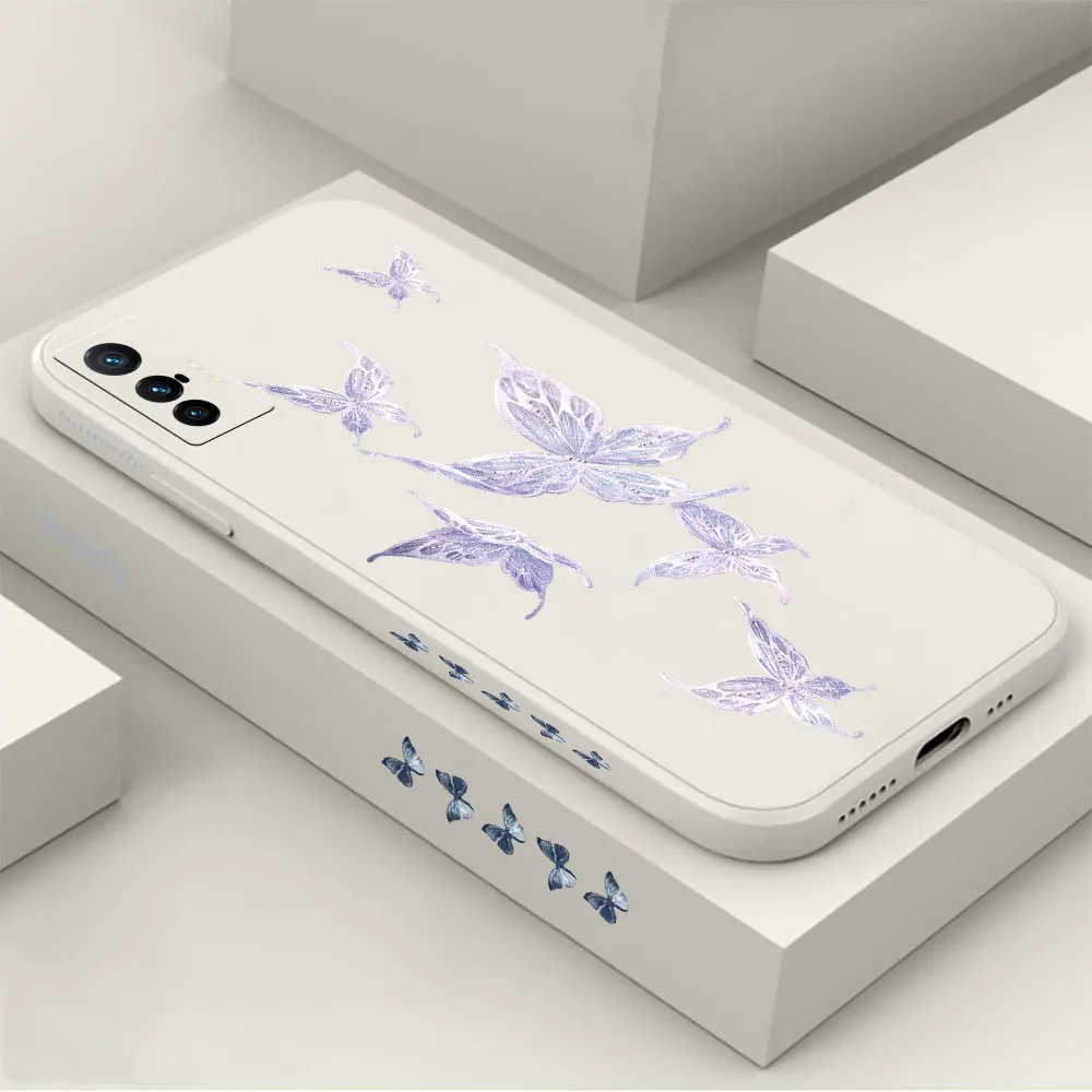 

Aurora Butterfly Phone Case For VIVO X90 X80 X70 X60 X50 X30 X27 X23 X21S X21I X70T X60T X51 X21IA PRO PLUS 4G 5G Cover Funda