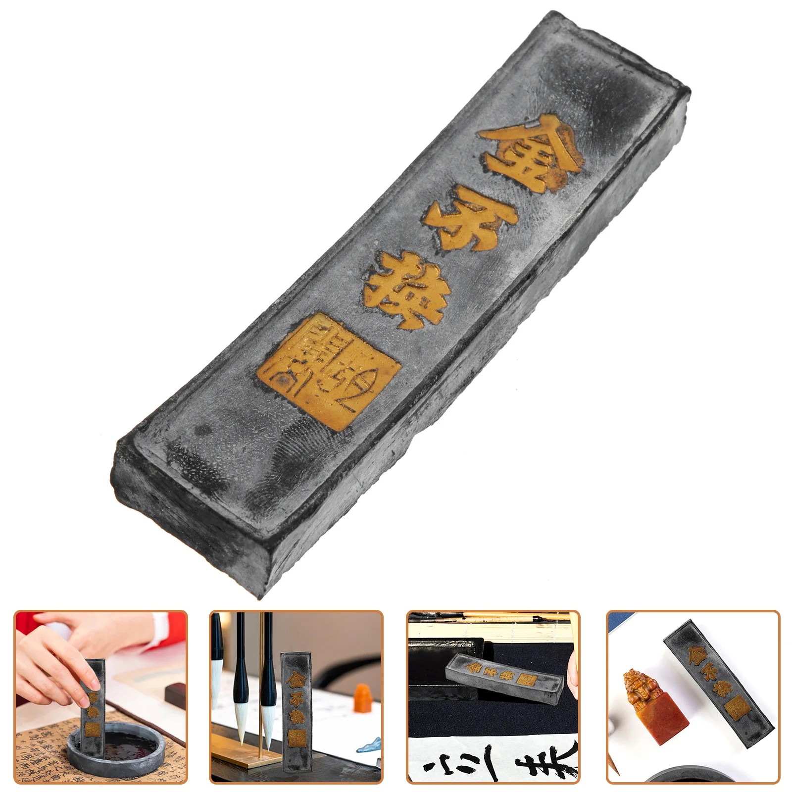 

1pc Black Calligraphy Ink Stone Chinese Painting Ink Stone Ink Stone for Chinese Calligraphy Writing Painting ( Black )