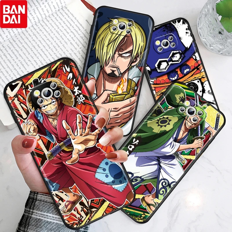 

One Piece Anime Cartoon For Xiaomi Poco X3 NFC F3 GT M4 M3 M2 F2 F1 X2 Pro TPU Soft Black Silicone Phone Case Cover Funda Coque