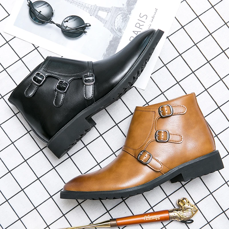 Зимние ботинки женская обувь с высоким вырезом для мужчин деловые костюмы на