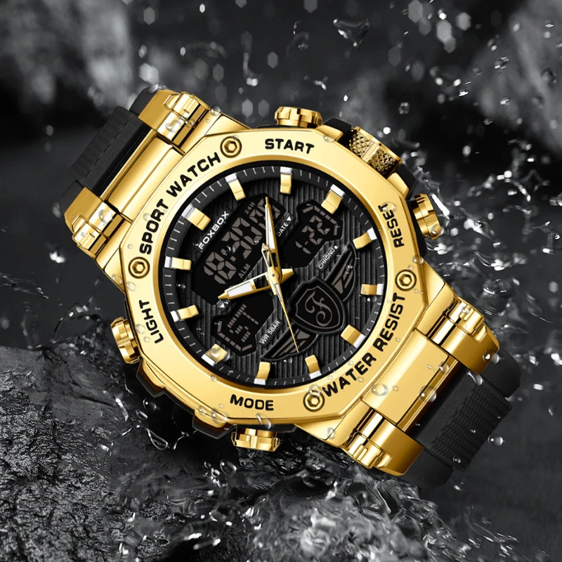 Часы наручные LIGE Youth Мужские Цифровые спортивные ударопрочные водонепроницаемые