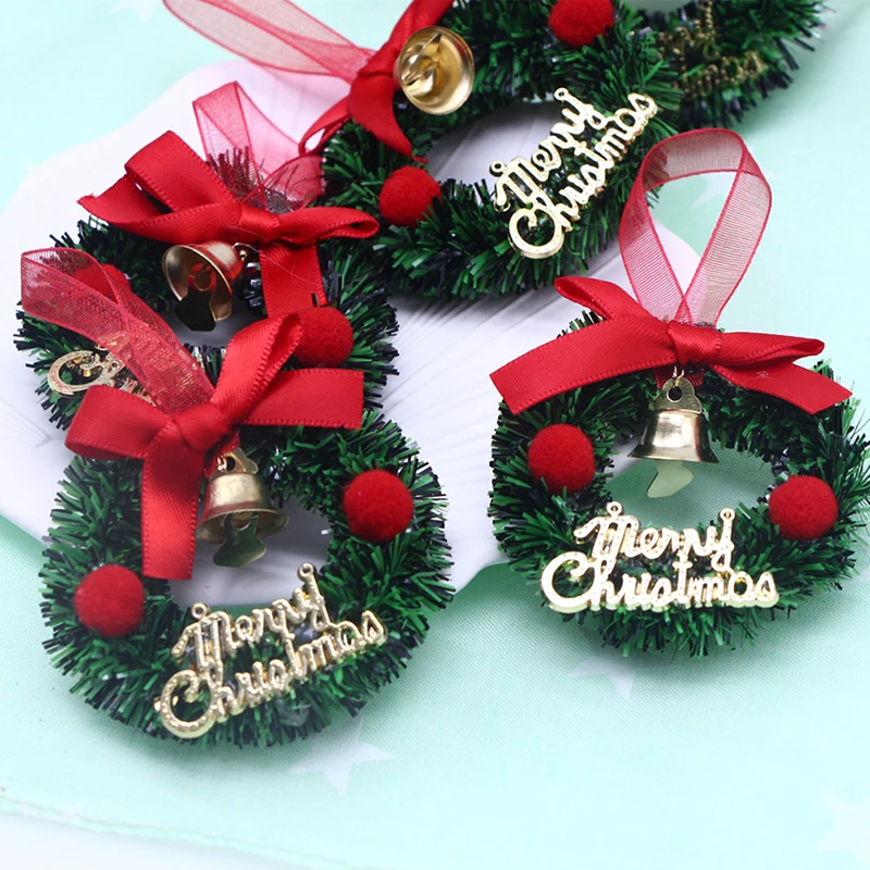 

1:12 Dollhouse Miniature Christmas Garland Wreath Model Furniture Accessories For Doll House Decor Kids Pretend Play Xmas Toys