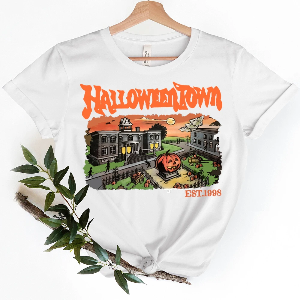 Хэллоуин самая новая футболка 1998 комфортных цветов женская одежда в стиле ретро