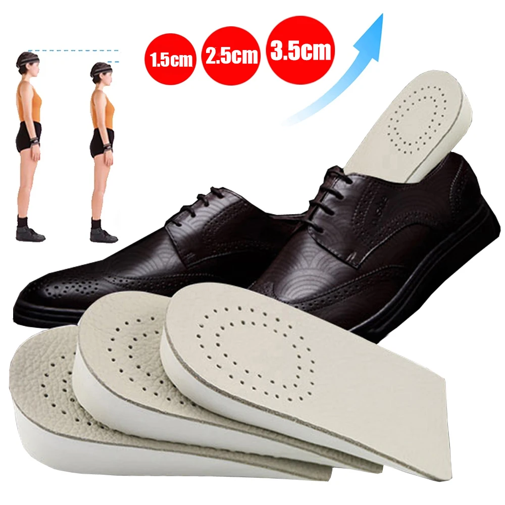 Invisible Height Increase Insoles for Men Women Shoes Heel Inserts Lifting Heightening Half Insoles for Feet Taller Shoe Pads