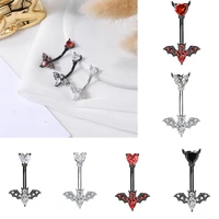 2022 fashion high quality surgical steel navel piercing belly button rings belly piercing body jewelry bat belly button nails
