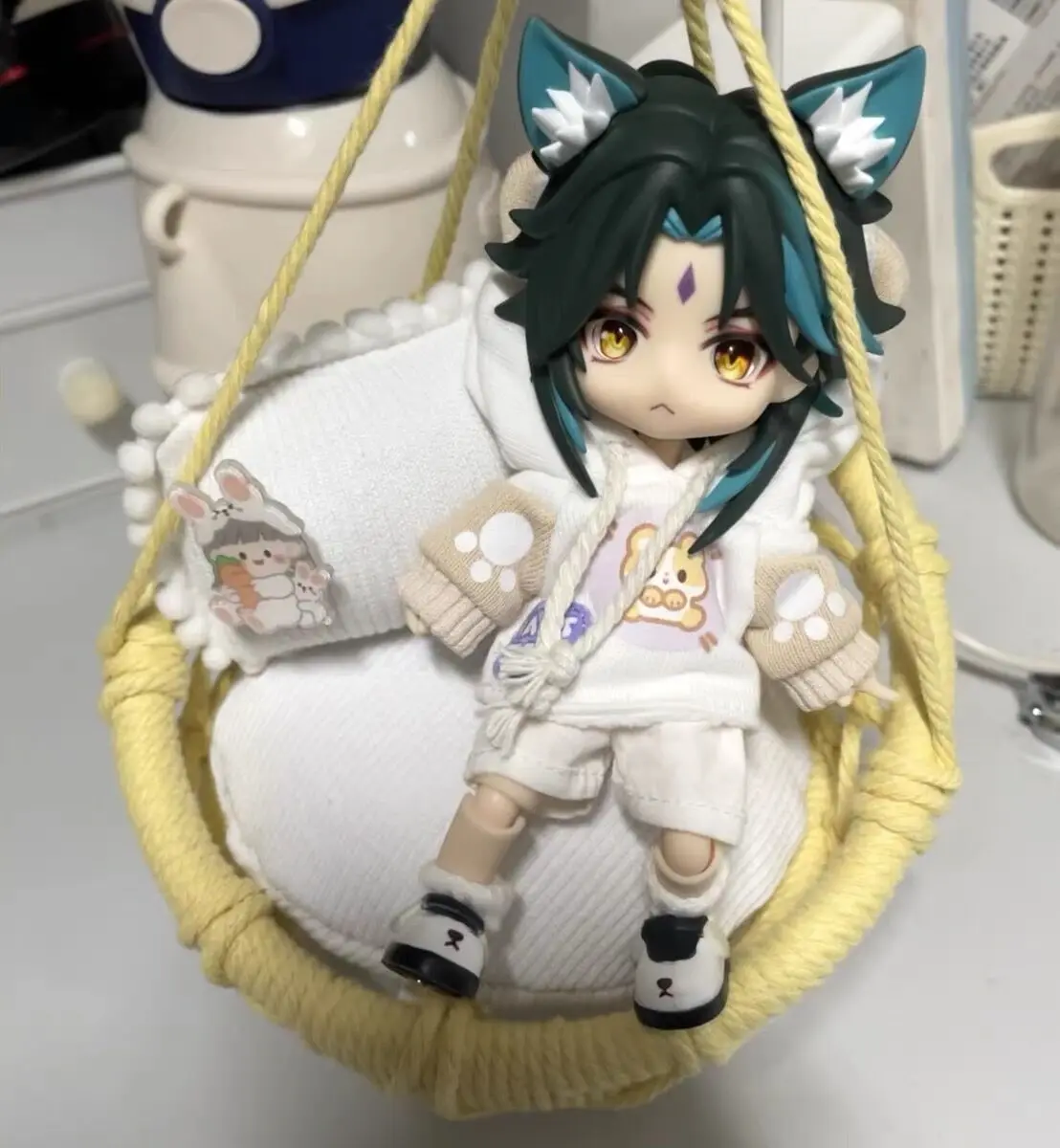 Xiao груша глиняного человека Genshin ударопрочный открытый глаз Лицевая панель