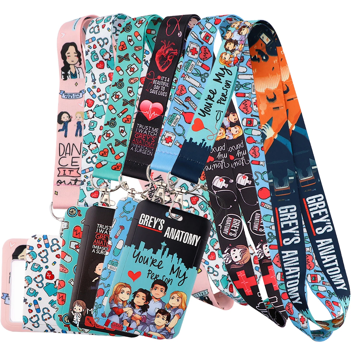 Серый Анатомия ТВ-шоу Доктор Медсестра Брелок Мода Цинковый Сплав ...