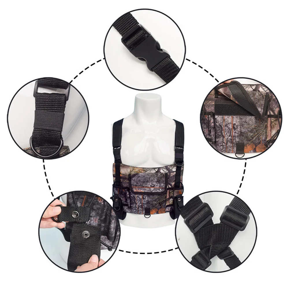 

Gear Bag Vest 600D Oxford Cloth Adjustable Portable Depend On Radio Four Seasons