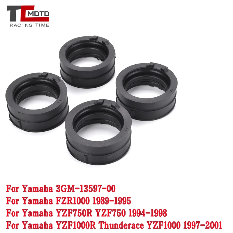 

TCMOTO 4 шт. адаптер интерфейса карбюратора мотоцикла для Yamaha 3GM-13597-00 FZR1000 YZF750R YZF750 YZF1000R Thunderace YZF1000