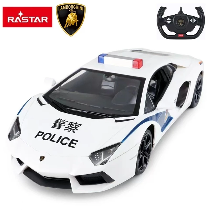 

RASTAR Lamborghini Aventador Police RC Car 1:14 Scale Remote Control Car Sound Of A Police Whistle Toy Gift For Children Adults