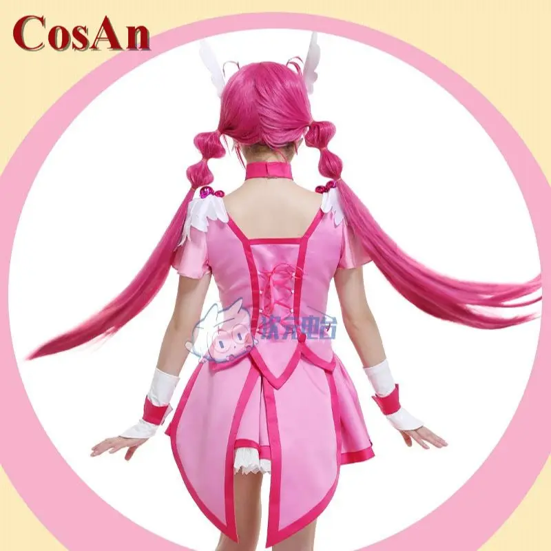 CosAn аниме Smile Pretty Cure счастливый Косплей Костюм милое женское платье для активного