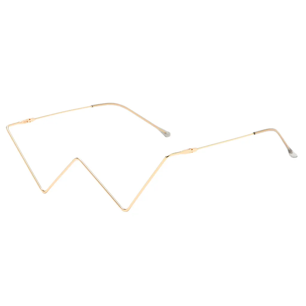 

Retro Vintage Irregular Frame Accessory Glasses Gold Frame Luxury Brand Designer Glasses Outdoor Eyewear Unisex Shape Eyeglasses