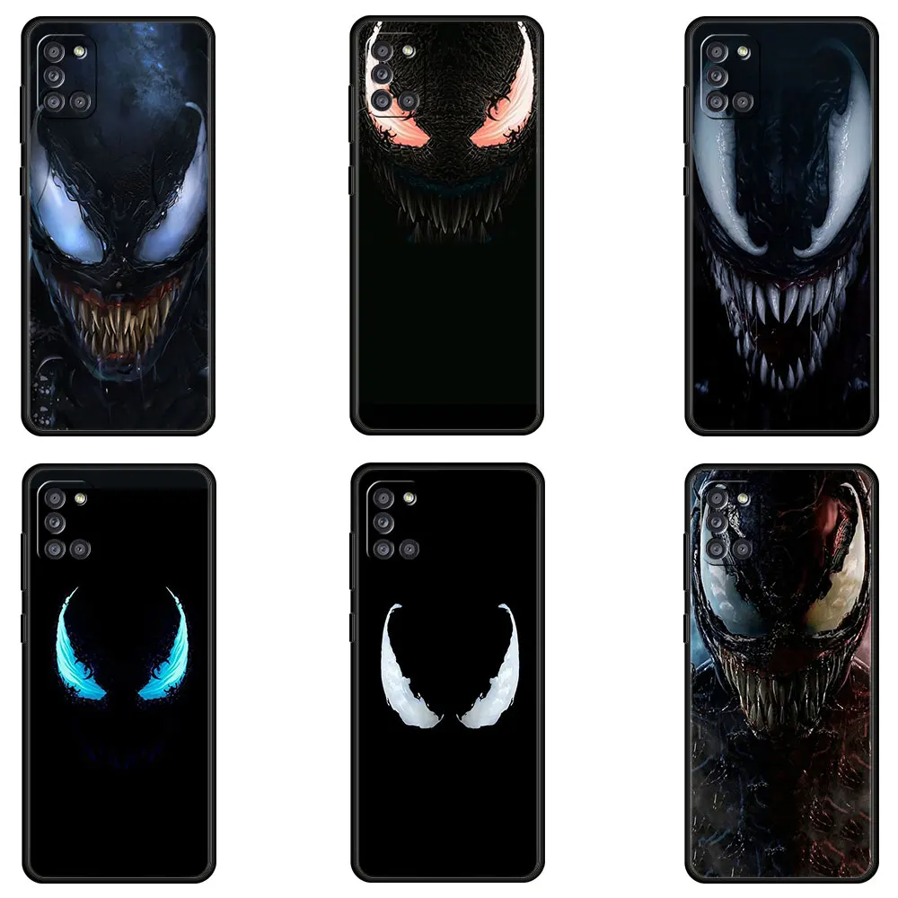 

Marvel Phone Case for Samsung Galaxy A51 A71 A21 A21s A12 Cover A13 A52 A72 A02 A02s Silicone Funda Venom Face