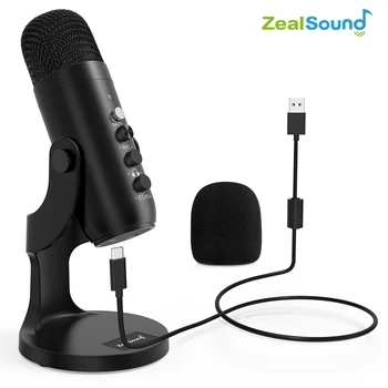 Zealsound Professional USB Condenser Microphone Studio Recording Mic for PC Computer Gaming Streaming Podcasting Laptop Desktop 1